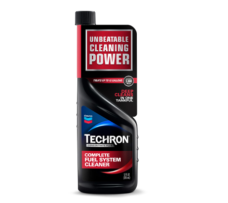 Techron Concentrate Plus fuel system cleaner for deep cleaning petrol engine injectors and intake valves