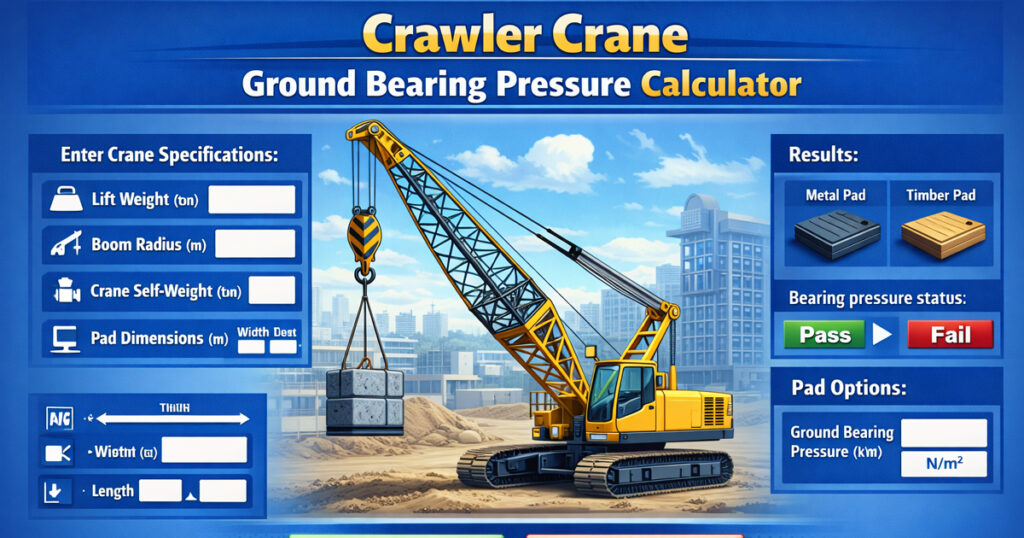 Crawler Crane Ground Bearing Pressure Calculator